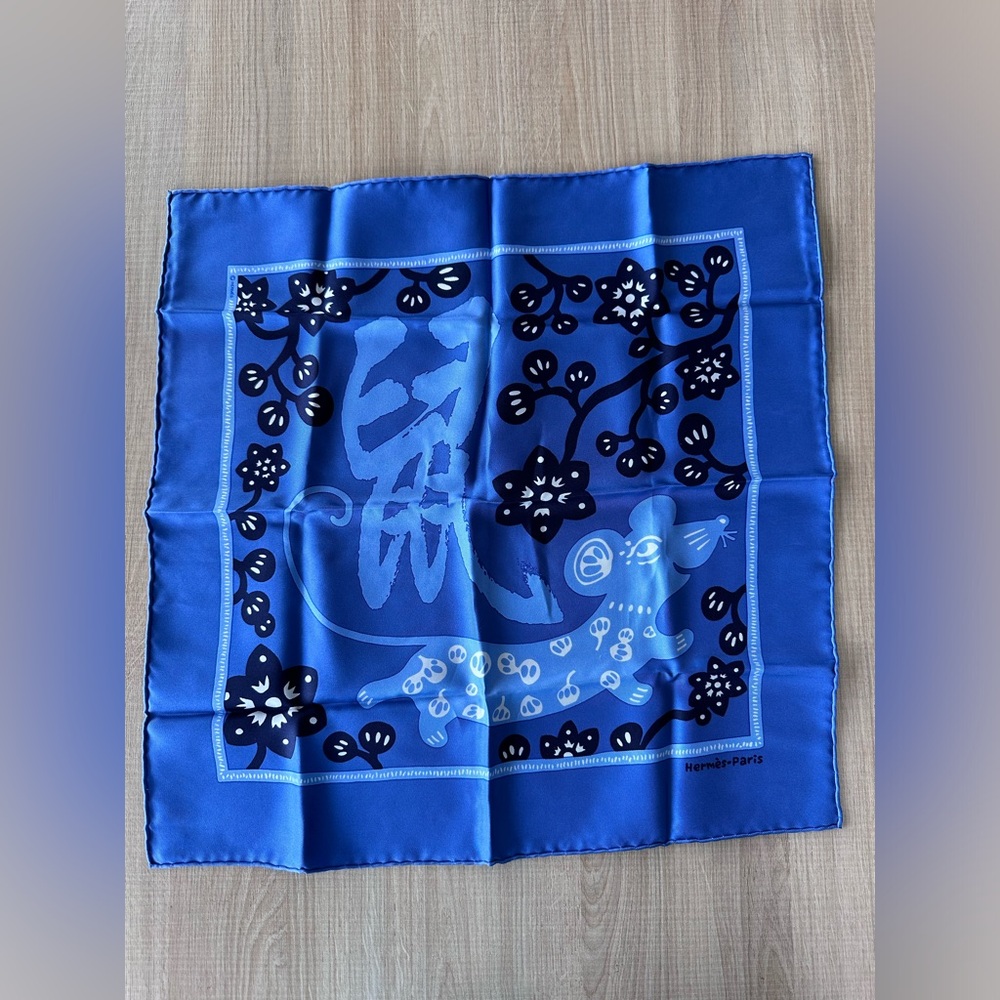 Hermès Silk Pocket Scarf Year of the Rat Gavroche 2007